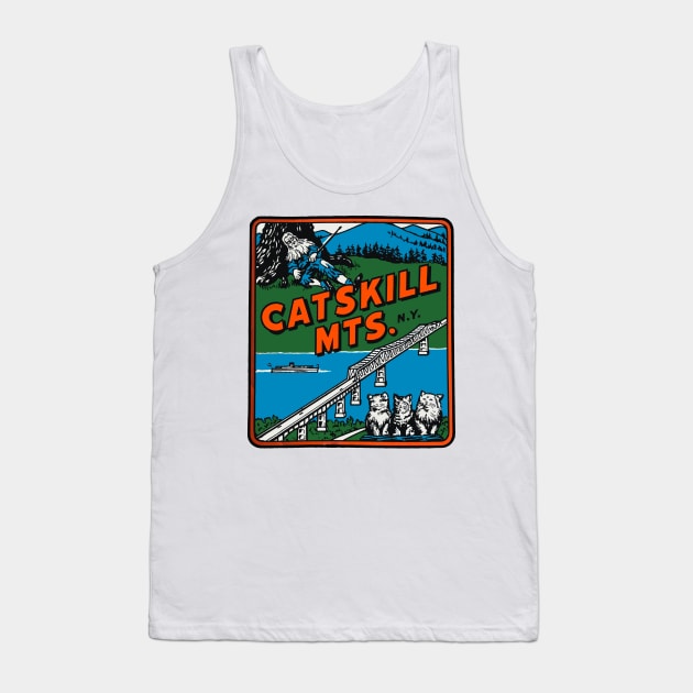 Vintage Style Catskill Mountains Tank Top by zsonn